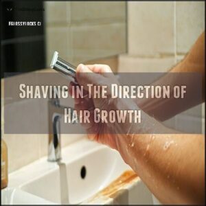 Shaving in The Direction of Hair Growth