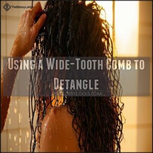 Using a Wide-Tooth Comb to Detangle