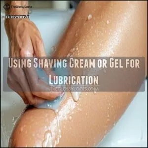 Using Shaving Cream or Gel for Lubrication
