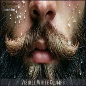 Visible White Clumps