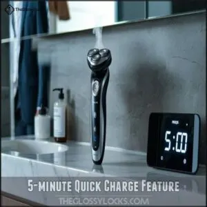 5-minute Quick Charge Feature