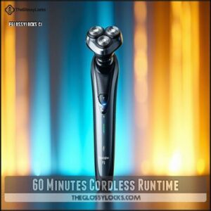 60 Minutes Cordless Runtime