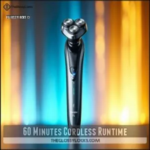 60 Minutes Cordless Runtime
