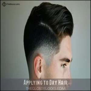 Applying to Dry Hair