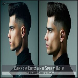Caesar Cuts and Spiky Hair