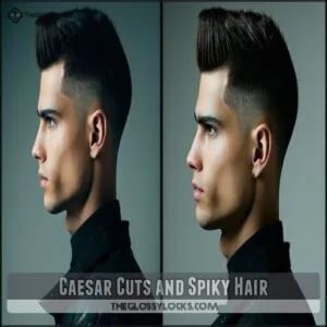 Caesar Cuts and Spiky Hair
