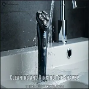 Cleaning and Rinsing The Shaver