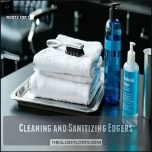 Cleaning and Sanitizing Edgers
