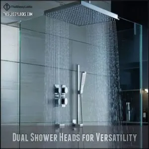 Dual Shower Heads for Versatility Dual Shower Heads for Versatility