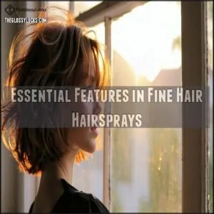 Essential Features in Fine Hair Hairsprays Essential Features in Fine Hair Hairsprays