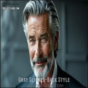 Gray Slicked-Back Style