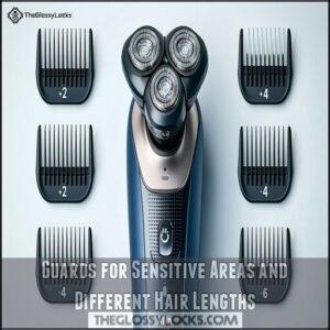 Guards for Sensitive Areas and Different Hair Lengths Guards for Sensitive Areas and Different Hair Lengths