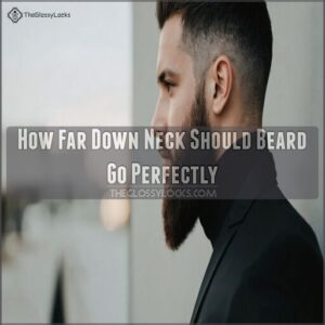 how far down the neck should a beard go