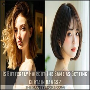 Is Butterfly Haircut The Same as Getting Curtain Bangs