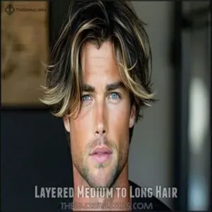 Layered Medium to Long Hair