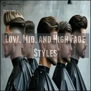 Low, Mid, and High Fade Styles