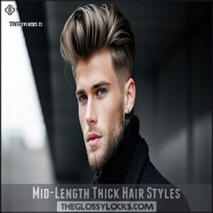 Mid-Length Thick Hair Styles