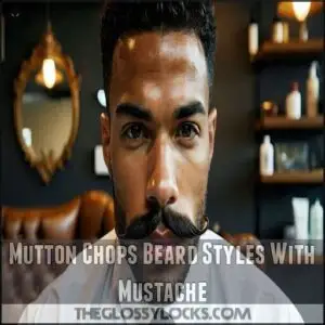 Mutton Chops Beard Styles With Mustache