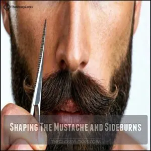 Shaping The Mustache and Sideburns
