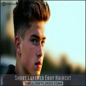 Short Layered Eboy Haircut