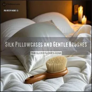 Silk Pillowcases and Gentle Brushes