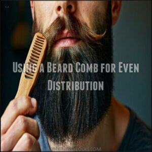 Using a Beard Comb for Even Distribution Using a Beard Comb for Even Distribution