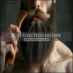Using Beard Brush and Comb