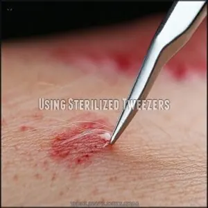 Using Sterilized Tweezers Using Sterilized Tweezers