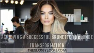 achieving a successful brunette to blonde transformation