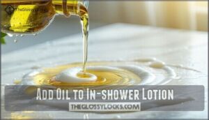 add oil to in-shower lotion