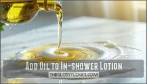 add oil to in-shower lotion add oil to in-shower lotion