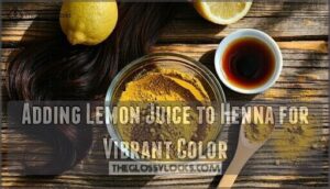 adding lemon juice to henna for vibrant color