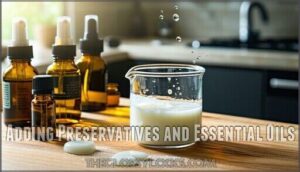 adding preservatives and essential oils