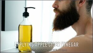 applying apple cider vinegar