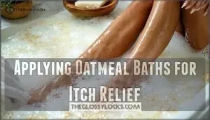 applying oatmeal baths for itch relief