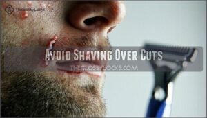 avoid shaving over cuts