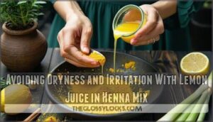 avoiding dryness and irritation with lemon juice in henna mix