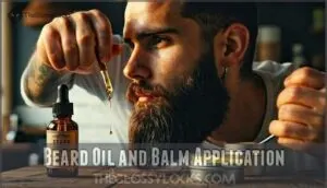 beard oil and balm application