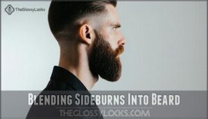 blending sideburns into beard