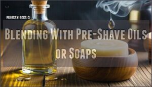 blending with pre-shave oils or soaps
