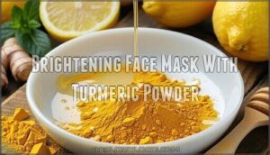 brightening face mask with turmeric powder