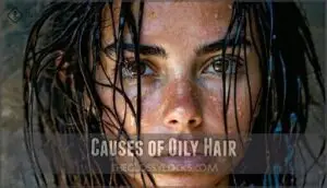 causes of oily hair