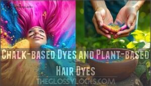 chalk-based dyes and plant-based hair dyes
