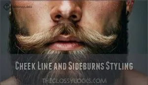 cheek line and sideburns styling