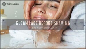 clean face before shaving