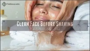 clean face before shaving