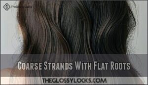 coarse strands with flat roots