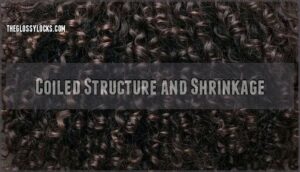 coiled structure and shrinkage