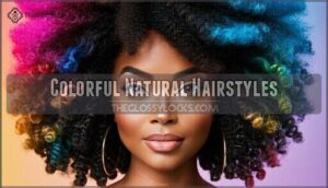 colorful natural hairstyles