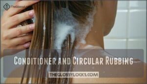 conditioner and circular rubbing